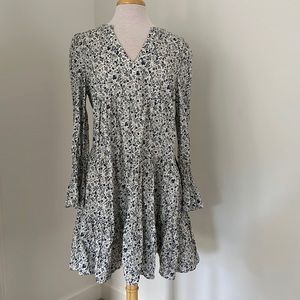 Pomander Place Navy Ditsy Floral Kenzo Dress